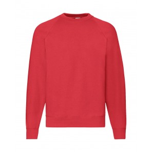 Fruit of the Loom Classic Raglan Sweat - Red - M