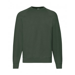 Fruit of the Loom Classic Raglan Sweat - Bottle Green - M