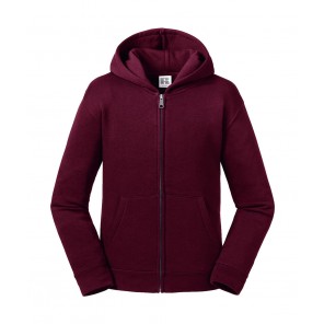 Russell Kids' Authentic Zipped Hood Sweat - Burgundy - L(128/7-8)