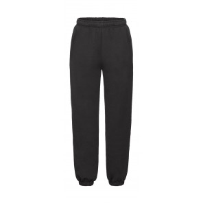 Fruit of the Loom Kids' Premium Elasticated Cuff Jog Pants - Black - 128(7-8)