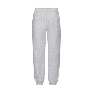 Fruit of the Loom Kids' Premium Elasticated Cuff Jog Pants - Heather Grey - 128(7-8)