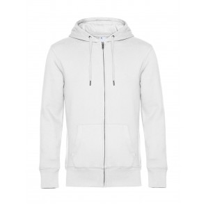 B&C KING Zipped Hood - White - 3XL