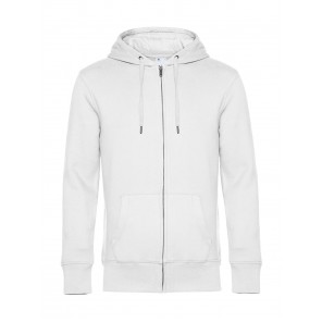 B&C KING Zipped Hood - White - 3XL