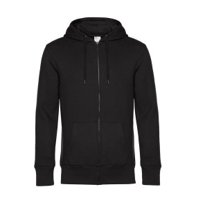 B&C KING Zipped Hood - Black - XS