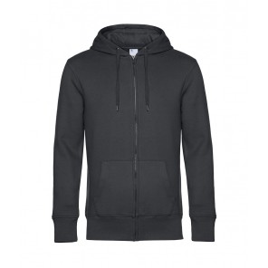 B&C KING Zipped Hood - Asphalt - 3XL
