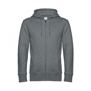 B&C KING Zipped Hood - Heather Mid Grey - 3XL
