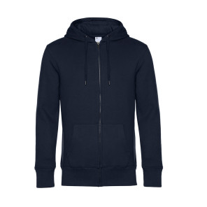 B&C KING Zipped Hood - Navy Blue - 2XL