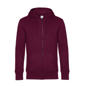 B&C KING Zipped Hood - Purple - 3XL