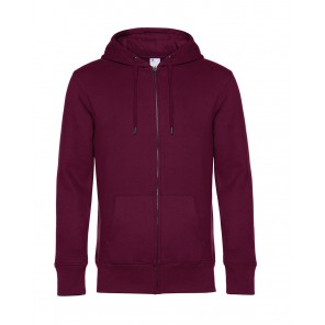B&C KING Zipped Hood - Dark Cherry - 2XL