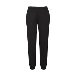 Fruit of the Loom Classic Elasticated Cuff Jog Pants - Black - XS