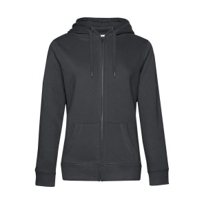 B&C QUEEN Zipped Hood - Dark Grey - M