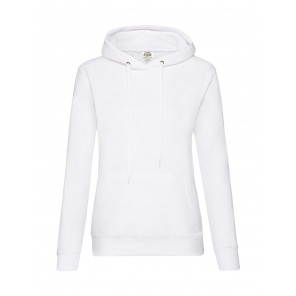 Fruit of the Loom Ladies' Classic Hooded Sweat - White - L