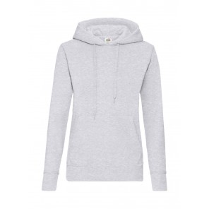 Fruit of the Loom Ladies' Classic Hooded Sweat - Heather Grey - L