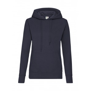 Fruit of the Loom Ladies' Classic Hooded Sweat - Deep Navy - L