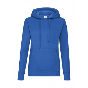 Fruit of the Loom Ladies' Classic Hooded Sweat - Royal - XL