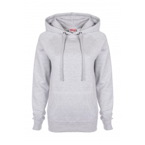 FDM Ladies' Raglan Hoodie - Sport Grey - S