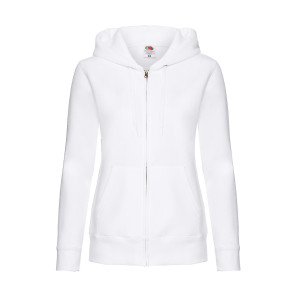 Fruit of the Loom Premium Hooded Sweat Jacket Lady-Fit - White - M
