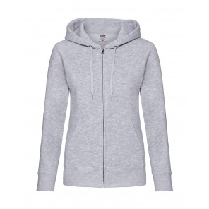 Fruit of the Loom Premium Hooded Sweat Jacket Lady-Fit - Heather Grey - XL(16)