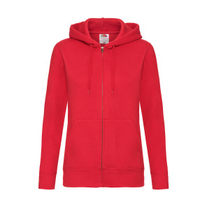 Fruit of the Loom Premium Hooded Sweat Jacket Lady-Fit - Red - 2XL