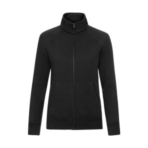 Fruit of the Loom Ladies' Premium Sweat Jacket - Black - XS