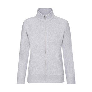 Fruit of the Loom Ladies' Premium Sweat Jacket - Heather Grey - XL