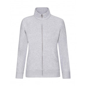 Fruit of the Loom Ladies' Premium Sweat Jacket - Heather Grey - 2XL