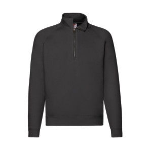 Fruit of the Loom Premium Zip Neck Sweat - Black - L
