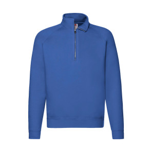 Fruit of the Loom Premium Zip Neck Sweat - Blue - M