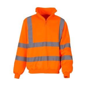 Yoko Fluo 1/4 Zip Sweat Shirt - Orange - S