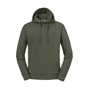 Russell Men's Authentic Hooded Sweat - Olive - XS