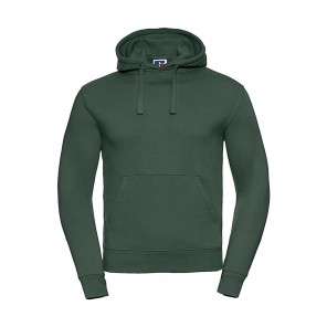 Russell Men's Authentic Hooded Sweat - Bottle Green - XS