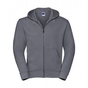 Russell Men's Authentic Zipped Hood - Convoy Grey - XS