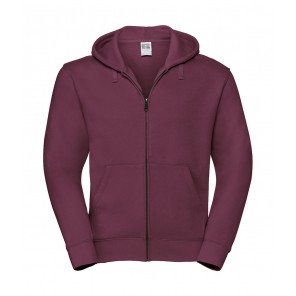 Russell Men's Authentic Zipped Hood - Burgundy - XS