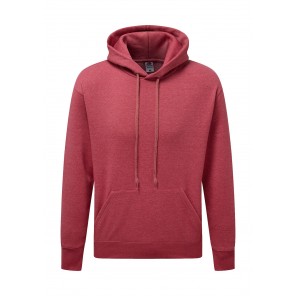 Fruit of the Loom Premium Hooded Sweat - Heather Red - M
