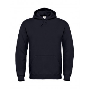 B&C ID.003 Cotton Rich Hooded Sweatshirt - Black - XS