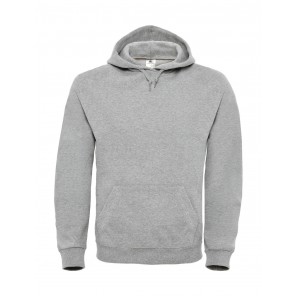 B&C ID.003 Cotton Rich Hooded Sweatshirt - Heather Grey - 5XL