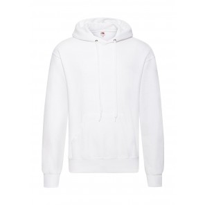 Fruit of the Loom Classic Hooded Sweat - White - M