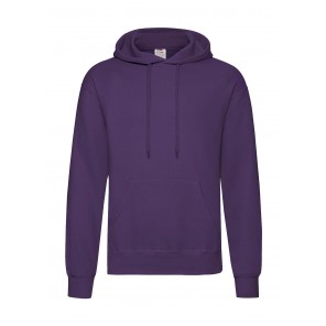 Fruit of the Loom Classic Hooded Sweat - Purple - M