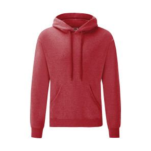Fruit of the Loom Classic Hooded Sweat - Red - S