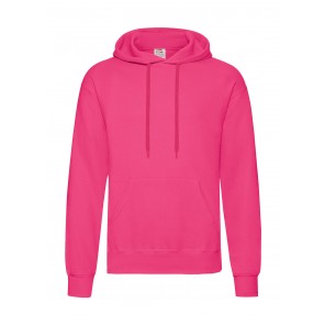 Fruit of the Loom Classic Hooded Sweat - Fuchsia - M