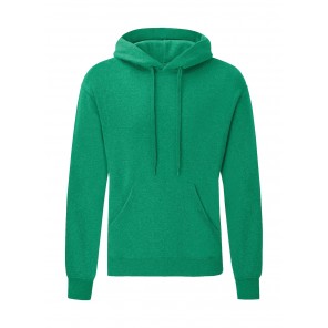 Fruit of the Loom Classic Hooded Sweat - Heather Green - M