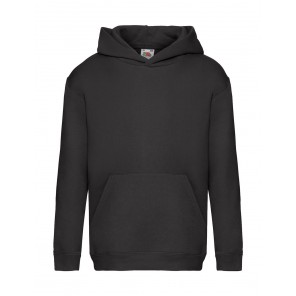 Fruit of the Loom Kids' Premium Hooded Sweat - Black - 116(5-6)