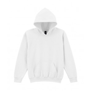 Gildan Heavy Blend Youth Hooded Sweat - White - XS(104/110)