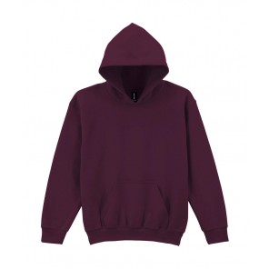 Gildan Heavy Blend Youth Hooded Sweat - Maroon - XS(104/110)