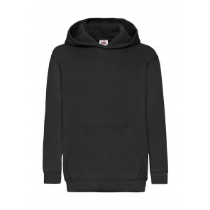 Fruit of the Loom Kids' Classic Hooded Sweat - Black - 116(5-6)
