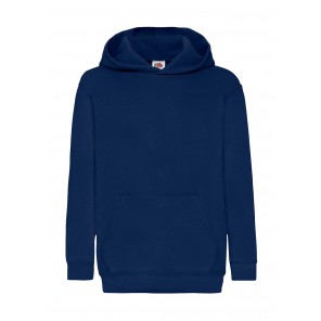 Fruit of the Loom Kids' Classic Hooded Sweat - Navy - 116(5-6)