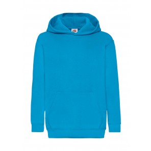 Fruit of the Loom Kids' Classic Hooded Sweat - Azure Blue - 164(14-15)