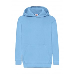 Fruit of the Loom Kids' Classic Hooded Sweat - Sky Blue - 164(14-15)