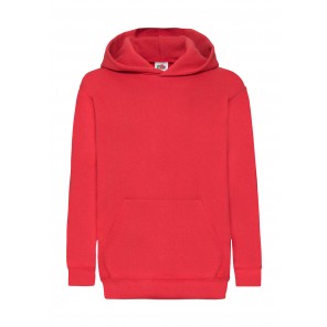 Fruit of the Loom Kids' Classic Hooded Sweat - Red - 164(14-15)