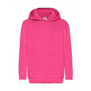 Fruit of the Loom Kids' Classic Hooded Sweat - Fuchsia - 152(12-13)